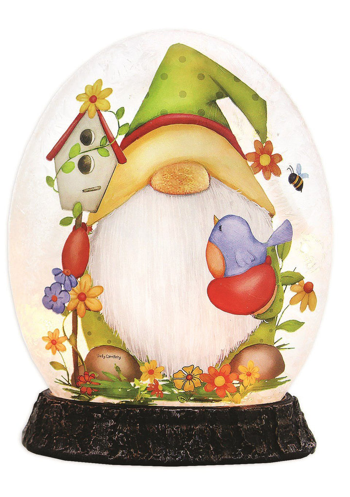 Gnome with bird