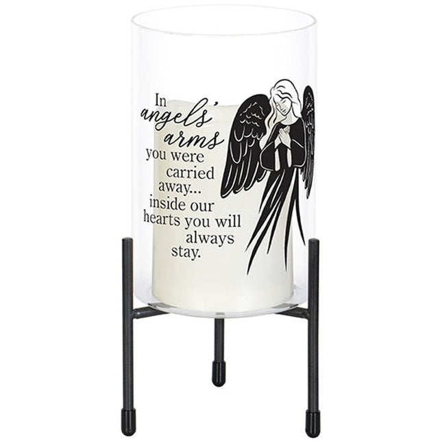 "Angels' Arms" Glass Hurricane - DiFranz GiftsCandleCarson