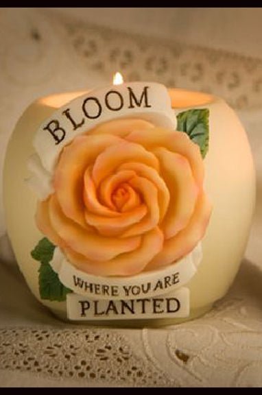 Bloom Where You Are Planted Votive - DiFranz GiftsTea Lightibis and orchid