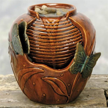 Brown Verdigris with Butterflies Water Fountain - DiFranz GiftsWater FountainCoynes