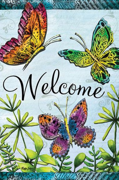 Butterfly Garden Dura Soft Garden Flag - DiFranz GiftsFlagCarson