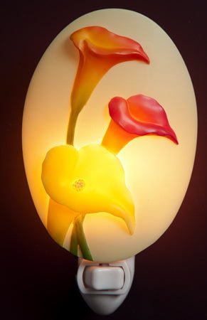 Calla Lily Trio Ibis & Orchid Night Light