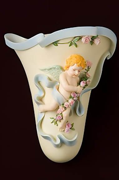 Cherub Wall Vase - DiFranz GiftsWall Vaseibis and orchid