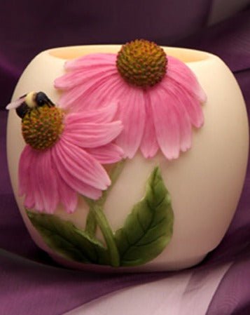 Cone flower & Bee Votive - DiFranz GiftsTea Lightibis and orchid