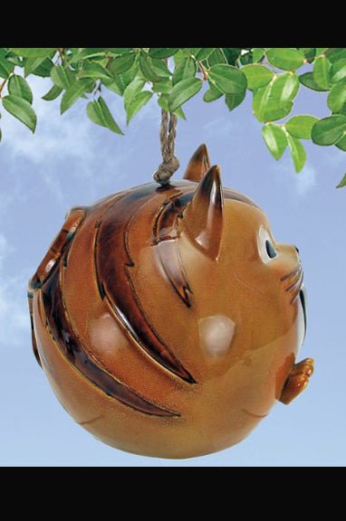 Fun House Orange Kitty Cat Birdhouse - DiFranz GiftsBird HouseCoynes