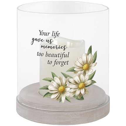 "Gave Us Memories" Glass Hurricane - DiFranz GiftsCandleCarson