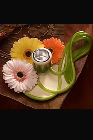 Gerber Daisy Chamberstick - DiFranz GiftsChamberstickibis and orchid