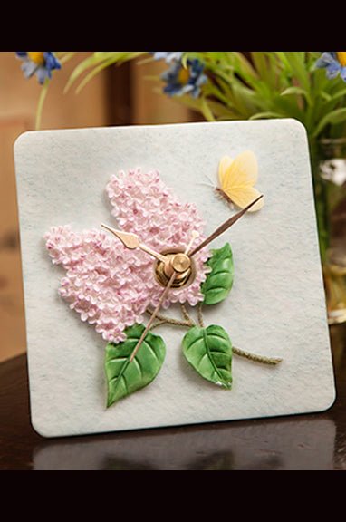 Lilac Clock - DiFranz GiftsClockibis and orchid