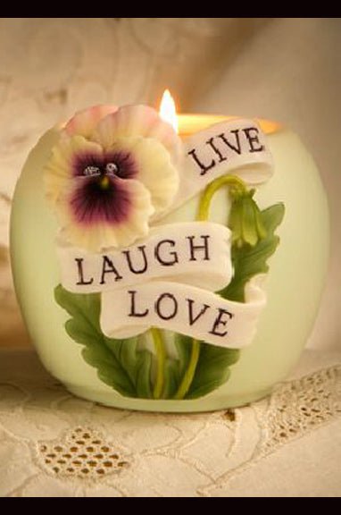 Live, Laugh, Love Votive - DiFranz GiftsTea Lightibis and orchid