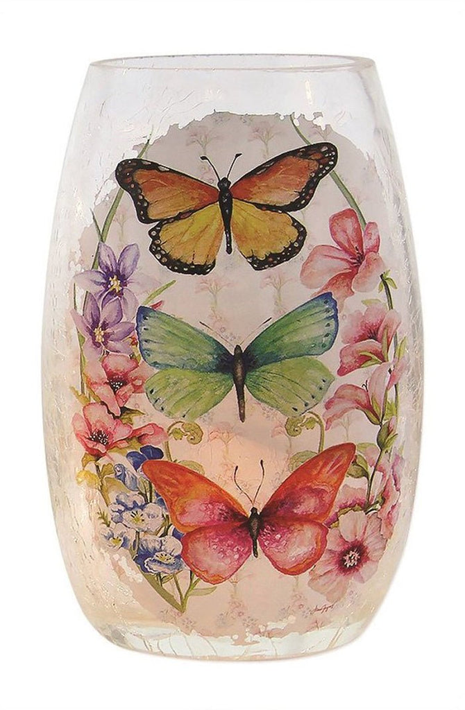 Pastel Butterflies Of Three Stony Creek Lighted Small Vase - DiFranz GiftsLighted VaseStony Creek