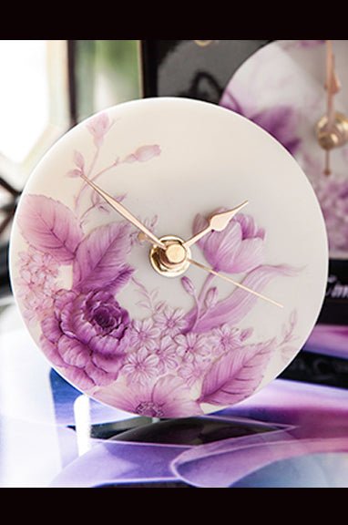 Romantic Garden Flower Time Clock - DiFranz GiftsClockibis and orchid