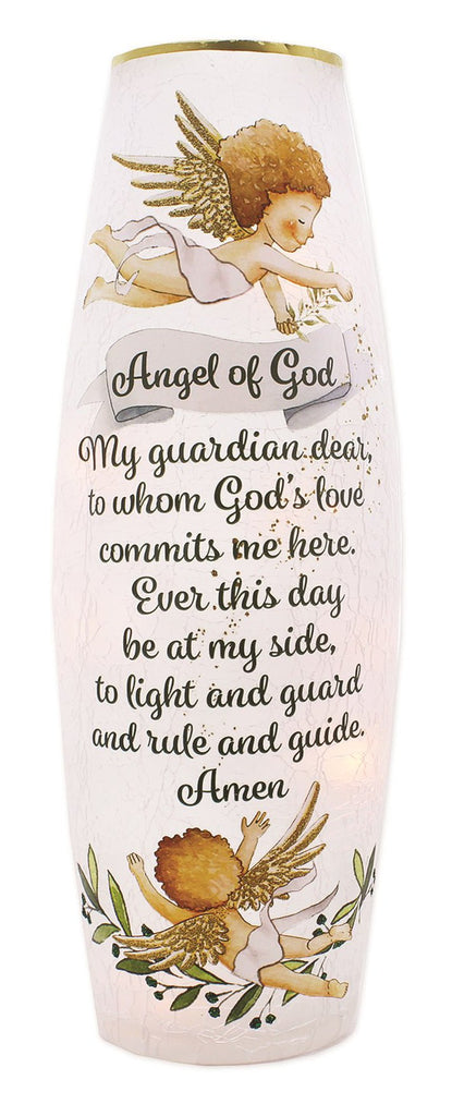 Stony Creek Angel Of GOD Prayer Pre - Lit Lg Vase - DiFranz Gifts