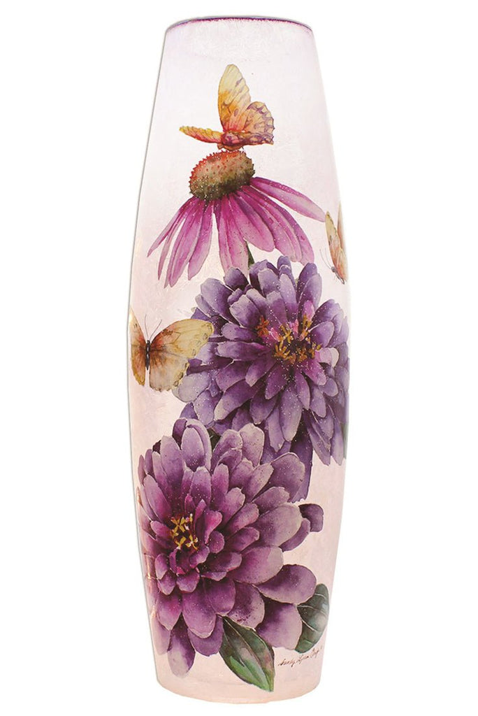 Stony Creek Aubergine Song I Large Lighted Glass Vase - DiFranz GiftsLighted VaseStony Creek