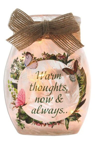 Stony Creek Good Health Garden Pre - Lit Round Jar w/ Rope - DiFranz GiftsLighted VaseStony Creek