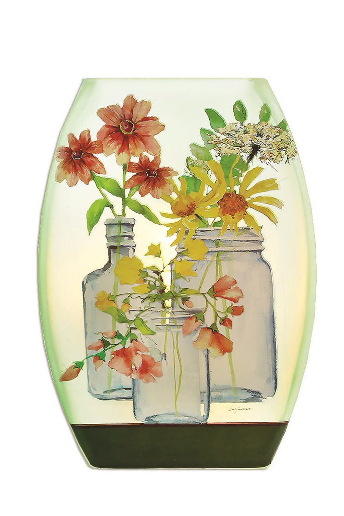Stony Creek Mason Jar Blooms I Lighted Small Vase - DiFranz GiftsLighted VaseStony Creek