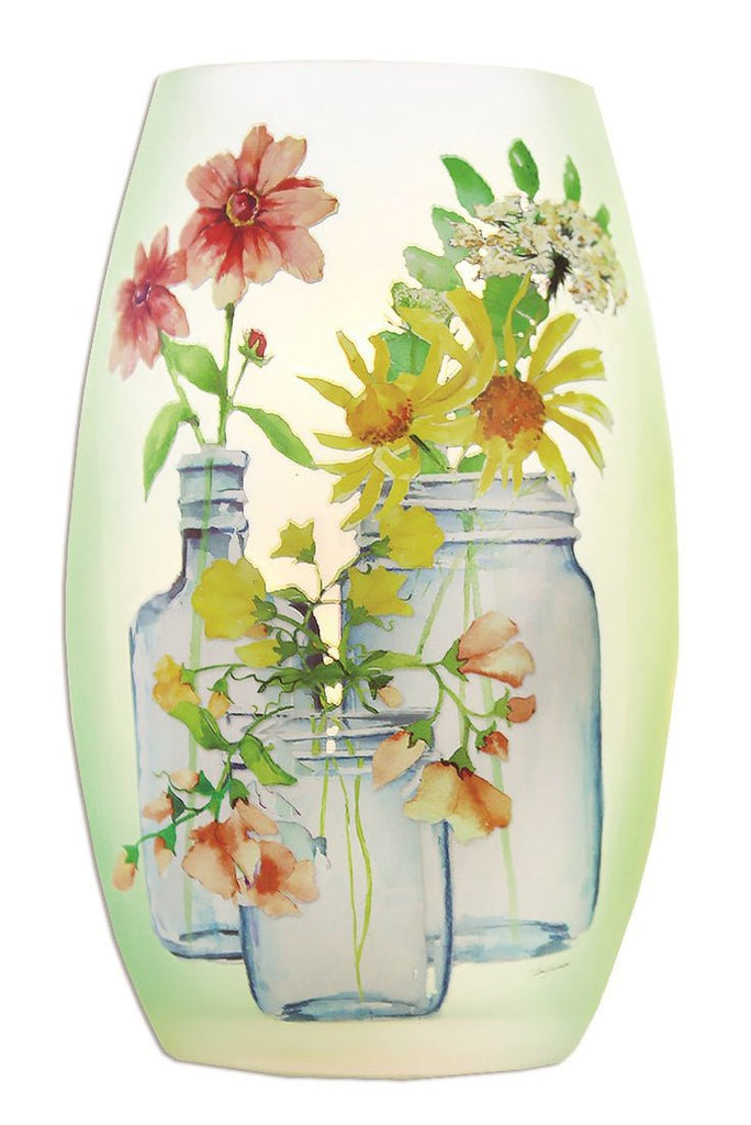 Stony Creek Mason Jar Blooms II Lighted Small Vase - DiFranz GiftsLighted VaseStony Creek