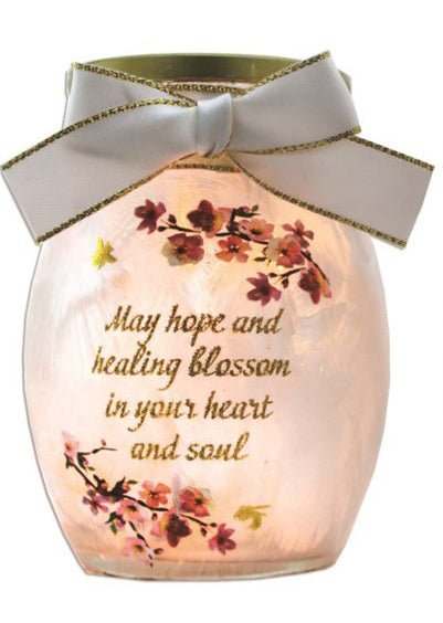 Stony Creek Where Hope Blooms Pre - Lit Round Jar w/ Rope - DiFranz GiftsLighted VaseStony Creek