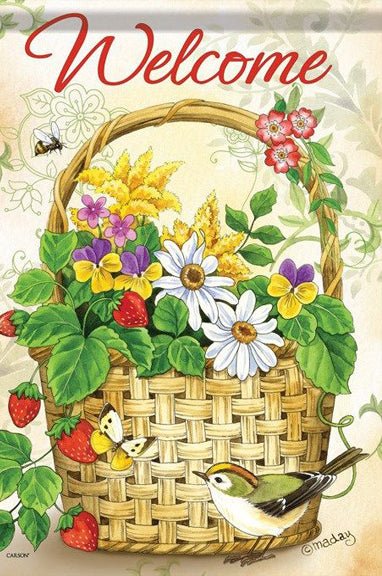 Strawberry Basket Garden DuraSoft™ Garden Flag - DiFranz GiftsFlagCarson
