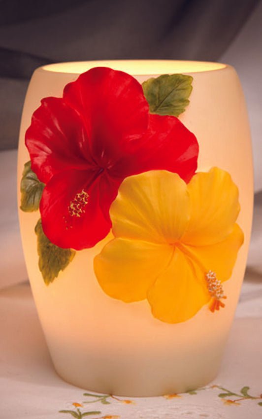 Yellow & Red Hibiscus Night Lamp - DiFranz GiftsNight Lampibis and orchid